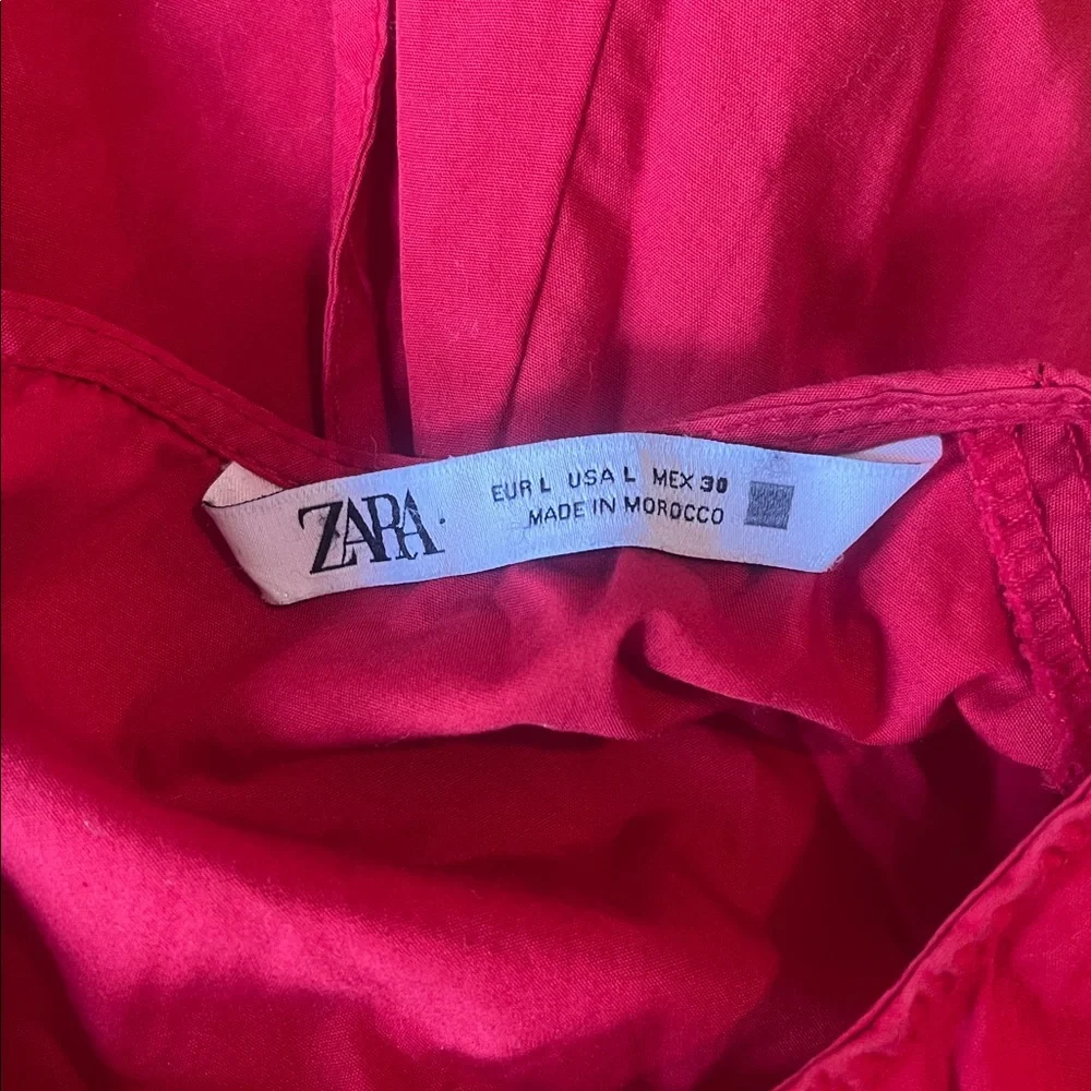 Zara Red Women's Cutout and Backless Dress - Picture 5 of 5